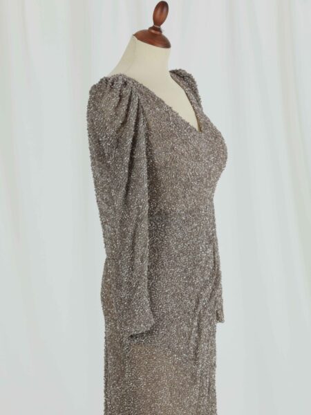 Metalic TaupeParty Dress
