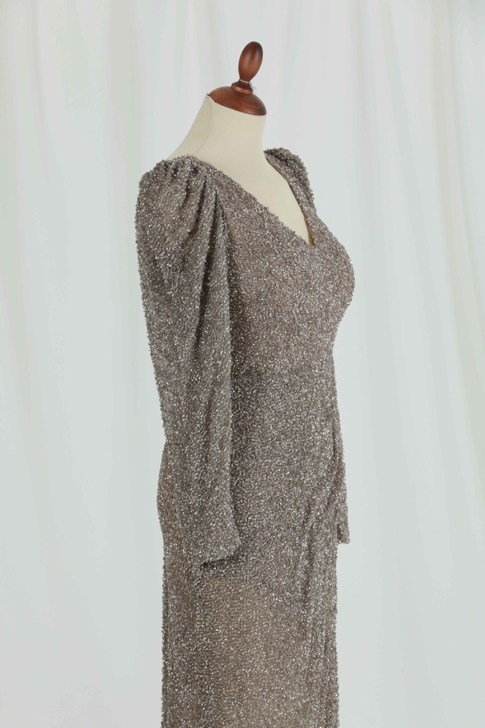 Metalic TaupeParty Dress