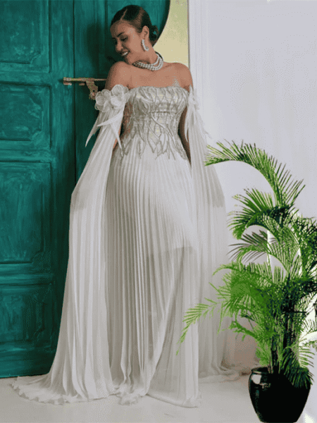 Cream Party Dress
