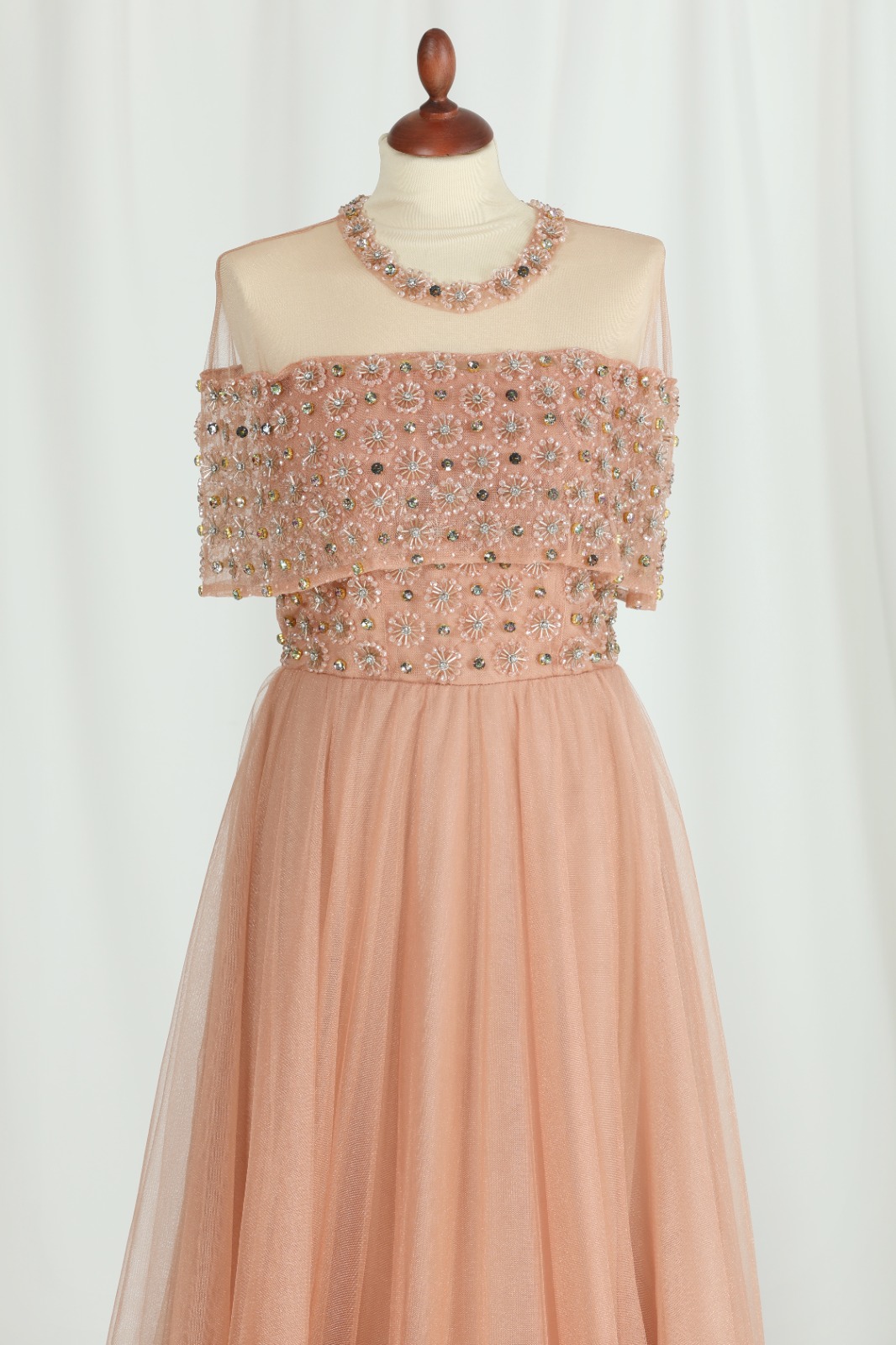 Blush Pink Sheer Off-the-Shoulder - Image 7