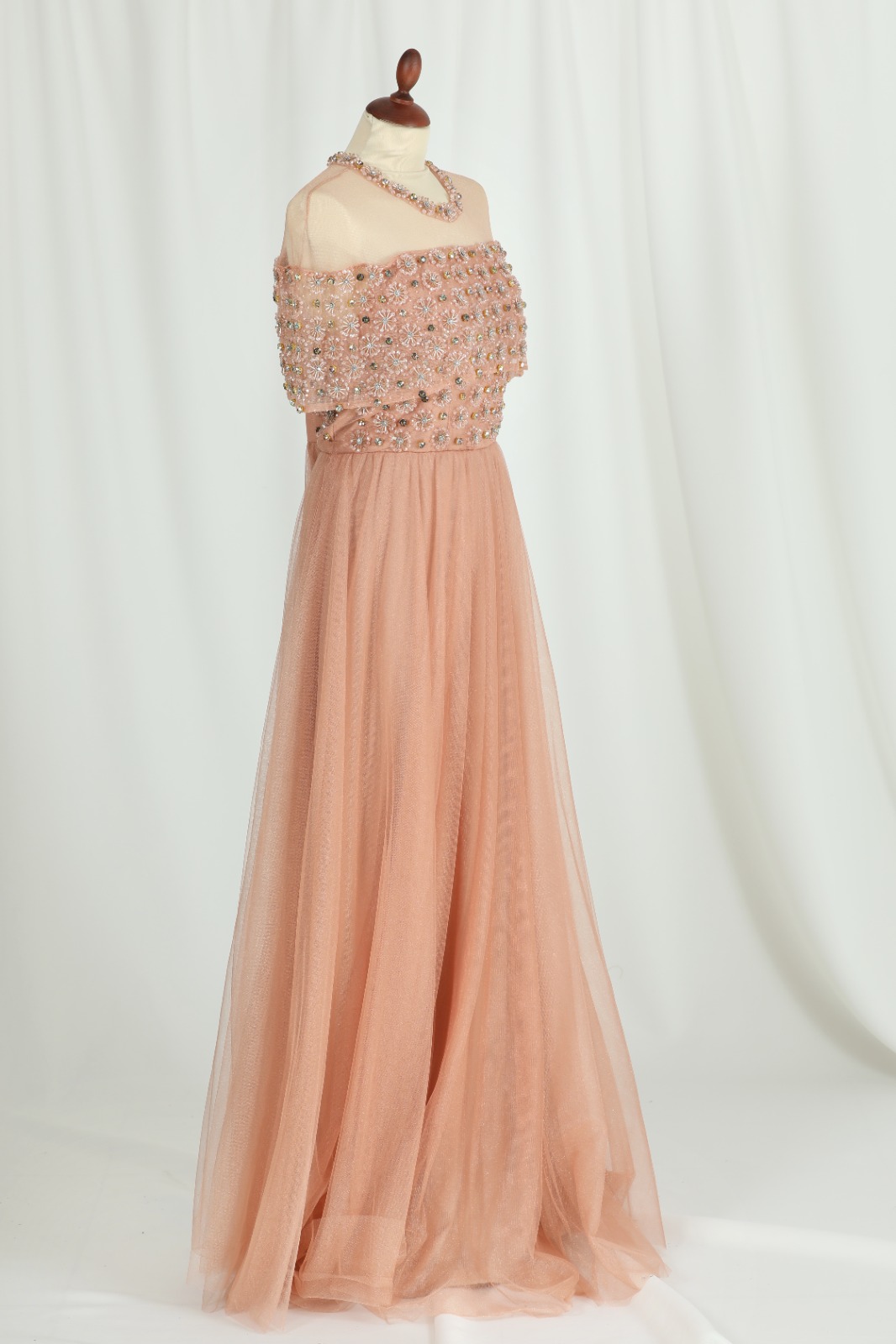 Blush Pink Sheer Off-the-Shoulder - Image 5