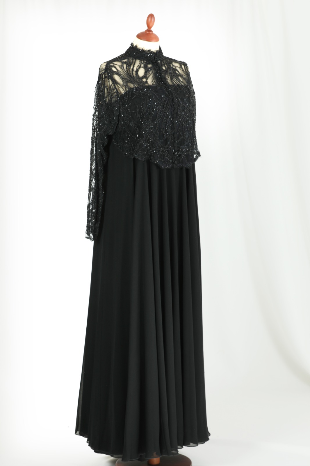 Onyx Lace Bolero & Chiffon Maxi Dress - Image 6