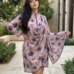 Elegant Blush Floral Kaftan