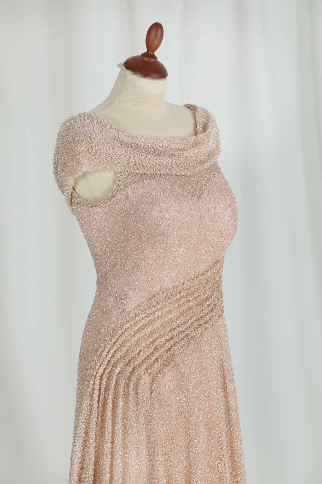 Champagne Elegance Off-Shoulder Gown - Image 6